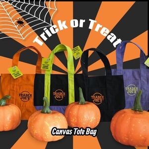 Trader Joe's Canvas Mini Tote Bag - 4 Pcs